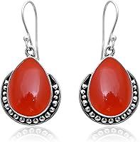 Vista 32 de Veracity Jewelry - Aretes de plata de ley con piedras preciosas para mujeres y niñas, regalo para su cumpleaños, aniversario, esposa, mamá, novia