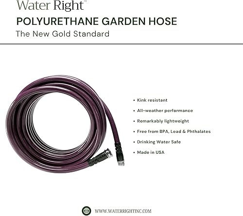 Miniatura 5 de Water Right, manguera de jardín serie 600., Conexiones de latón, Berenjena