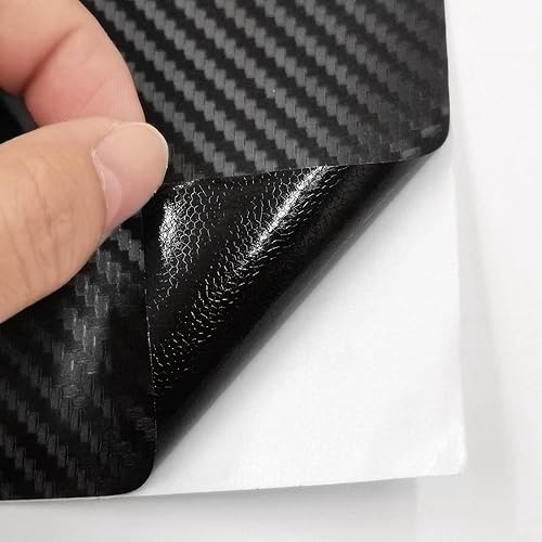 Miniatura 9 de YAMUDA - Vinilo de fibra de carbono hágalo usted mismo de 11.8 x 4 pulgadas compatible con emblema. Kit con espátula y cortador Universal 3piezas