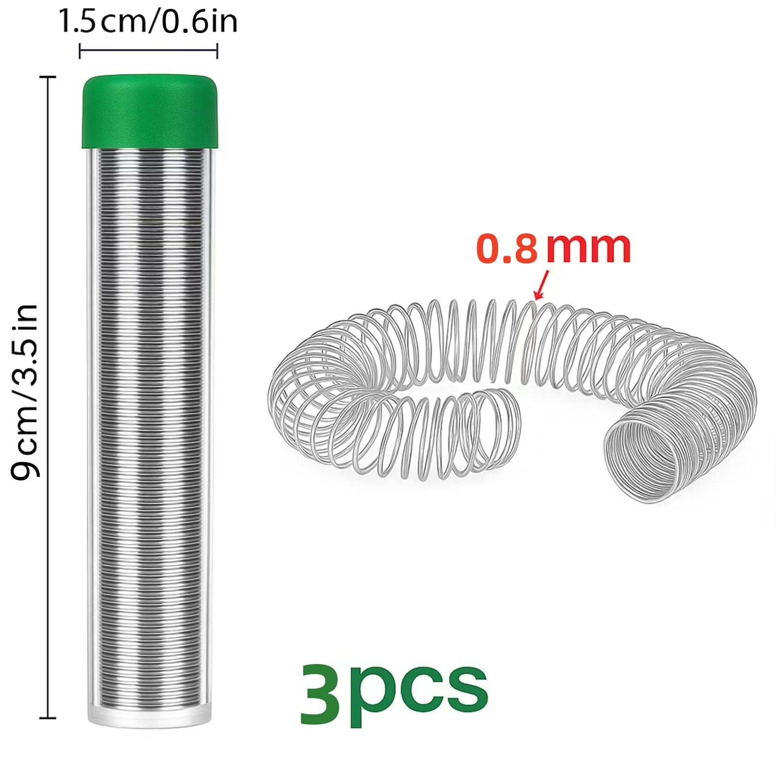 Lead-Free Solder Wire - 3 Pack, 0.8mm -2