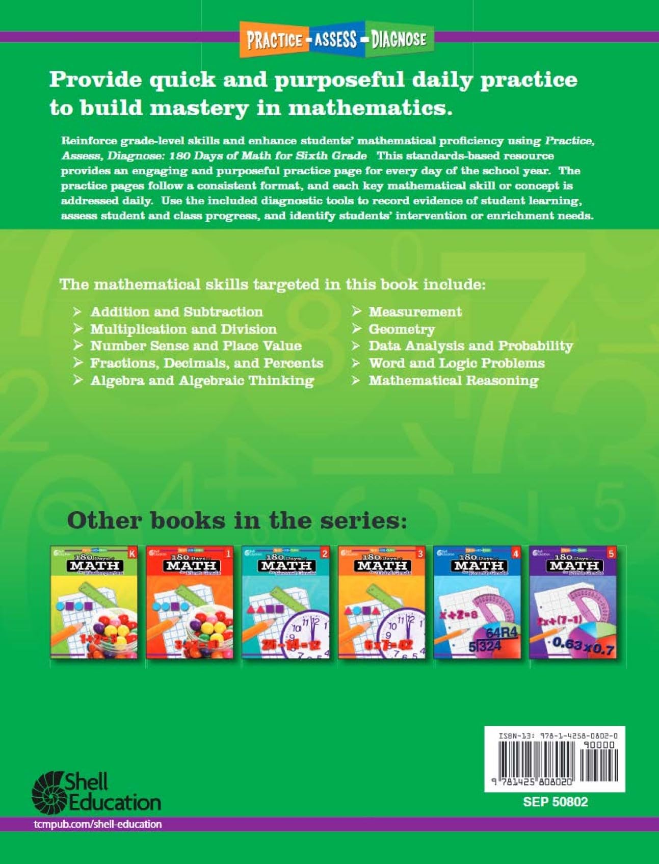 180 Days(tm): Includes 5 Assorted Sixth Grade Workbooks to Practice Math, Reading, Grammar, and Problem Solving Skills for 6th Grade Practice ... Created by Teachers (180 Days of Practice) - Image 2