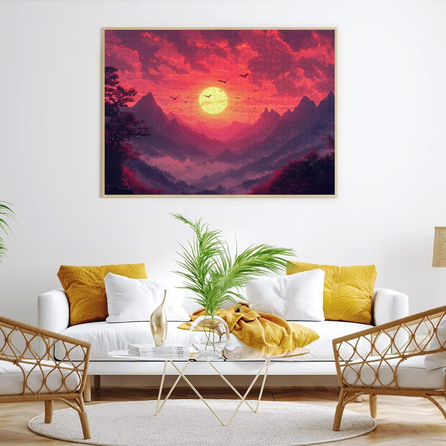 Puzzle 5000 elementów dla dorosłych, gry rodzinne, Sunset Bird, n-448