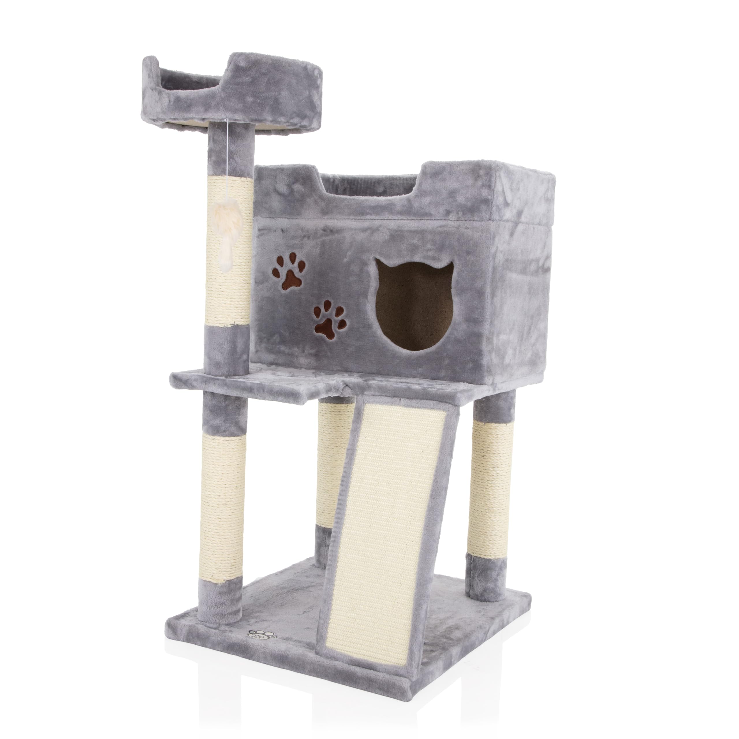 Cozy Pet Cat Tree Heavy Duty for Big, Multiple and Large Cats Scratching Post Strong Climbing Frame Heavy and Stable Extra Thick Scratching Posts CT23-Light Grey โ image 1