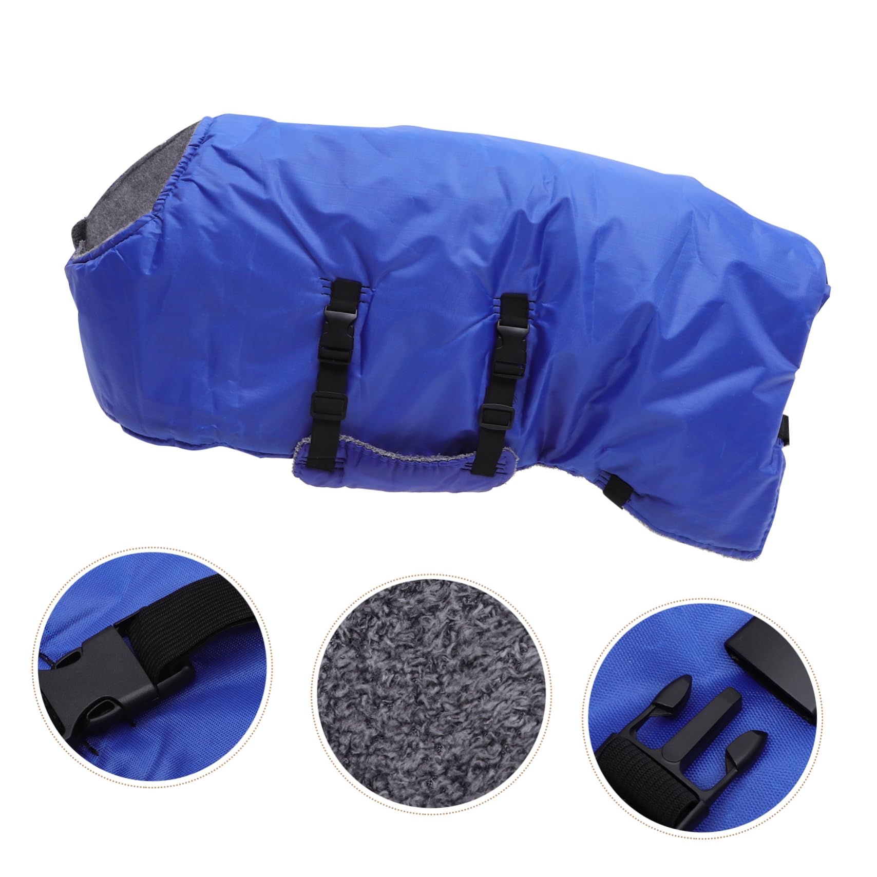 Didiseaon Livestock Goat Blanket, Sheep Blanket Adjustable Belly Strap Calf Warm Clothes Windproof Winter Goat Coat for Show Lambs Offers Effective Protection from Random