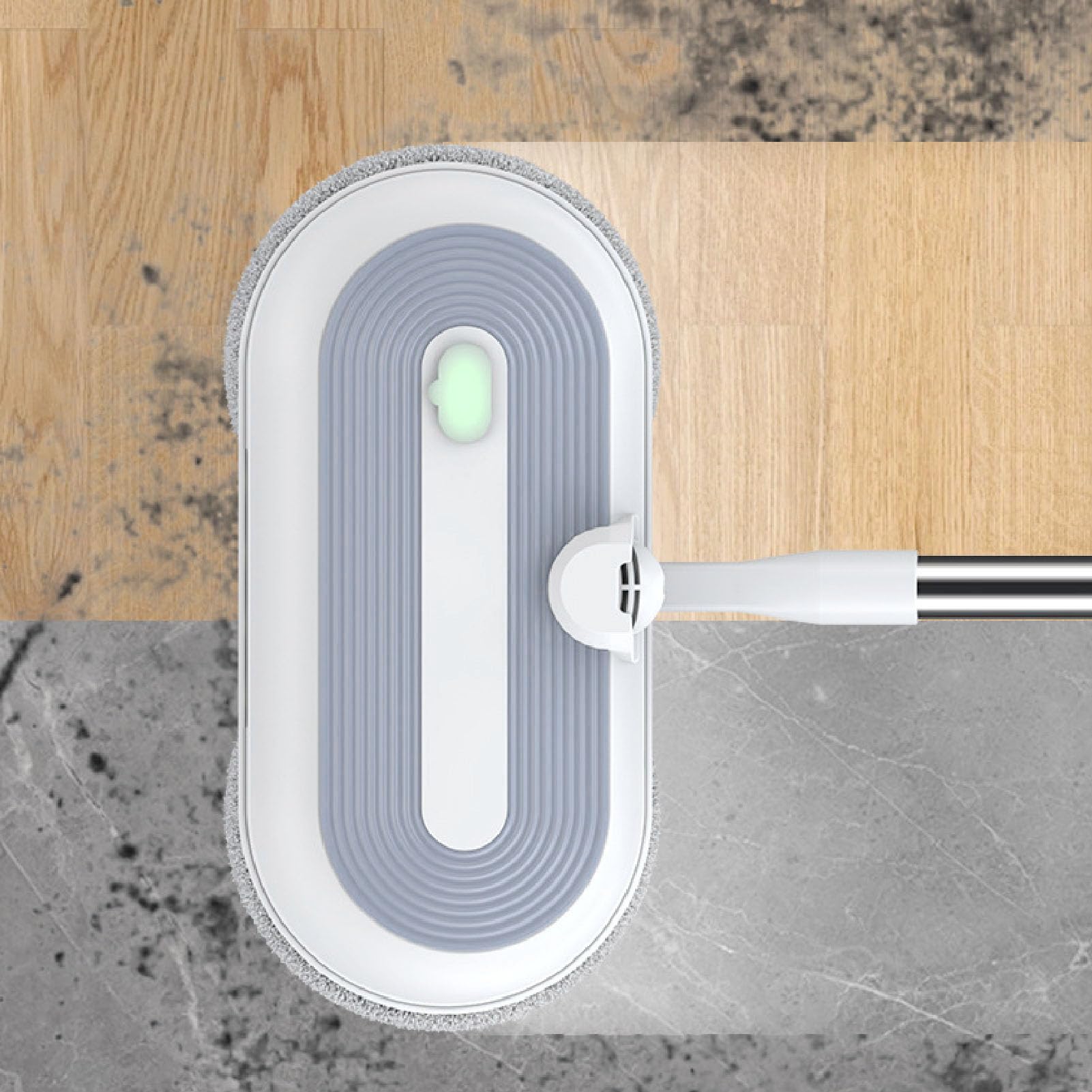 Dpofirs Limpiador de Piso Recargable Inalámbrico, Limpiador de Pisos Recargable, con Spray Automático de Motor Dual, Trapeador de Eléctrico Ligero, para Limpieza de Pisos (Enchufe de la