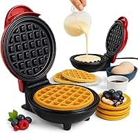 Mini Máquina de Waffles Elétrica 110V Premium – Antiaderente, Rápida e Fácil de Usar, Ideal para Café da Manhã, Sobremesas e Lanches Artesanais – Design Compacto e Moderno