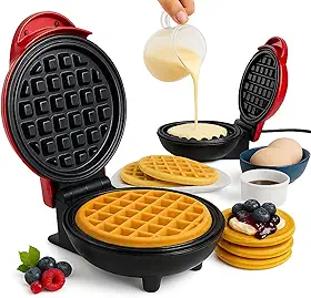 Mini Máquina de Waffles Elétrica 110V Premium – Antiaderente, Rápida e Fácil de Usar, Ideal para Café da Manhã, Sobremesas e Lanches Artesanais – Design Compacto e Moderno