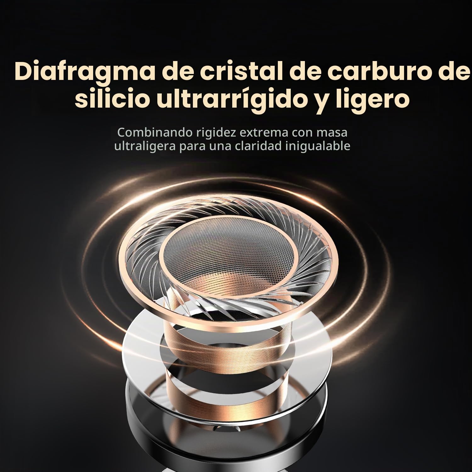 Hidizs MK10 Auriculares In Ear Monitor, 10mm Diapragma Carburo Silicio, Doble Magneto & Doble Cámara Dynamique Driver, Armadura Zinc Puro, 6 Modos Ajuste Profesionales, Cable OFC 3.5mm