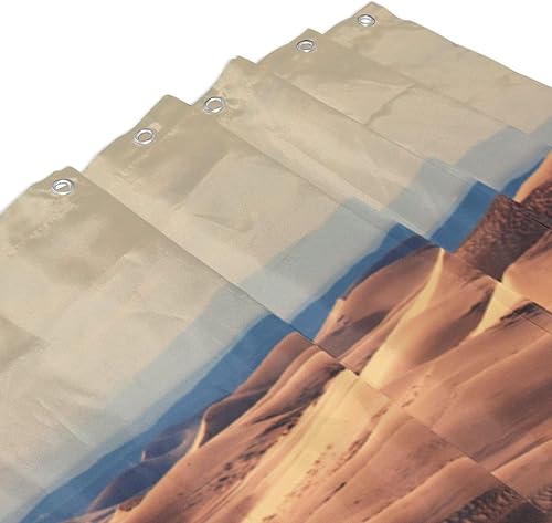 Miniatura 5 de Sahara Desert Dune - Cortina de ducha de plástico de 72 x 72 pulgadas, cortinas de ducha extralargas para baño, juego de cortinas de baño con