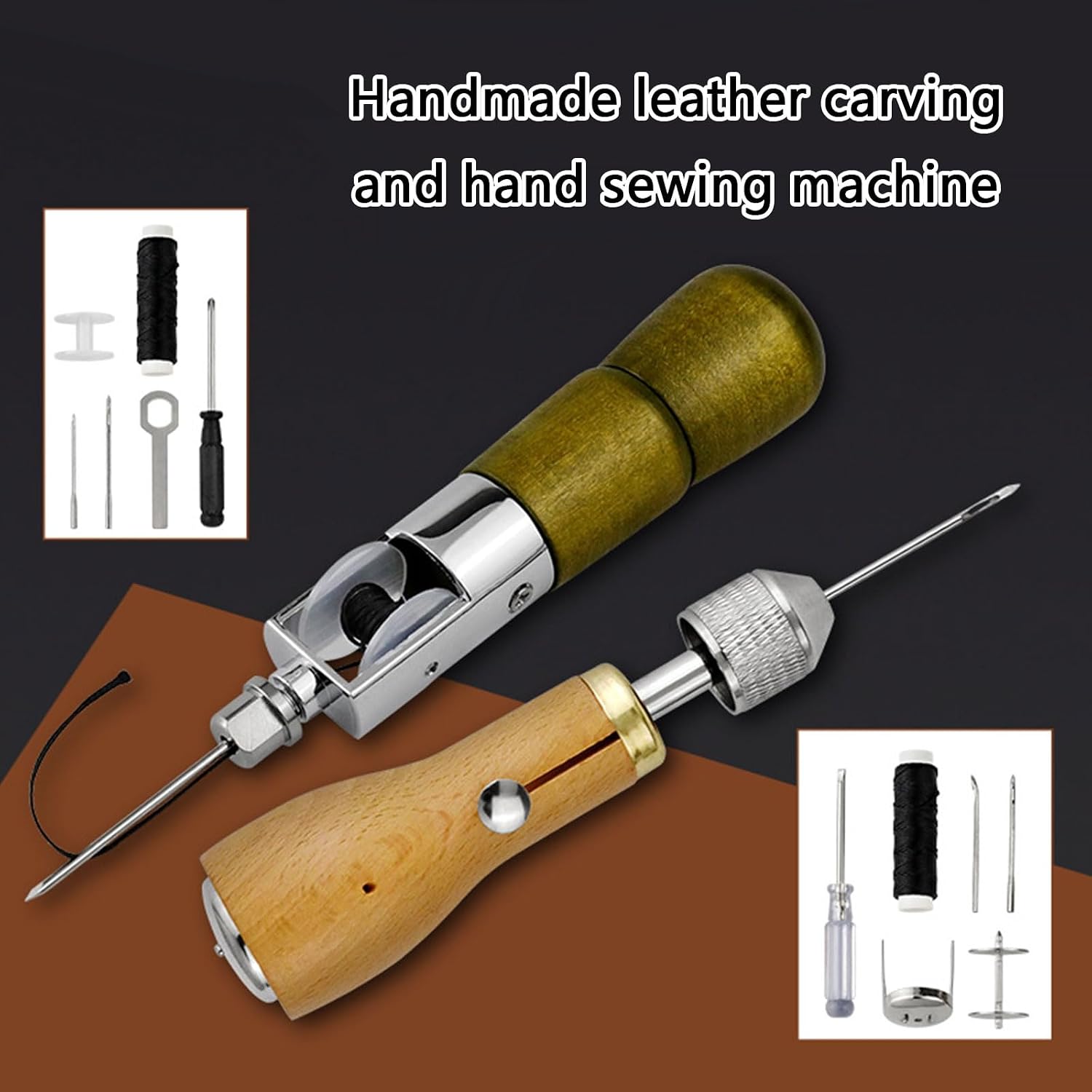 Sewing Awl Kits Stitching Leather Sewing Thread Portable for Craft Projects