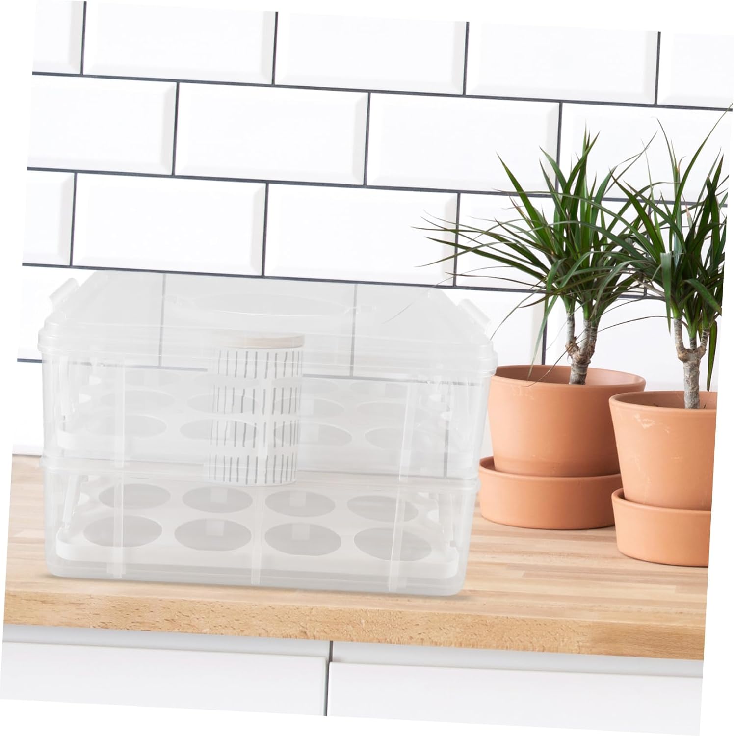 Transparent Cupcake Carrier with Lid Dual Dessert Packing Box for Portable and Sealed Design for Freshness for Parties and Daily Use
