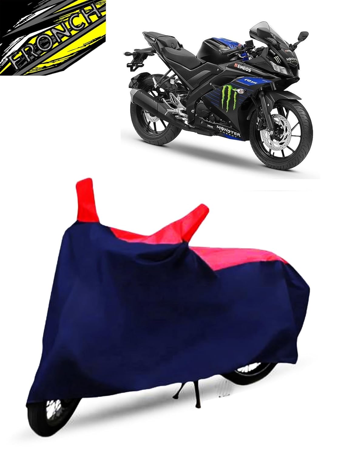 FRONCH Waterproof Bike/SCOOTY Cover for Yamaha R15 V3 (R15 V3 Bike