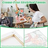 QENSPE Paint by Numbers for Adults on Framed Canvas - with Wooden Easel, Breakfast Painting by Number Kit for Beginners, DIY Coffee Acrylic Oil Painting for Home Wall Decor 8x12 Inch - 2
