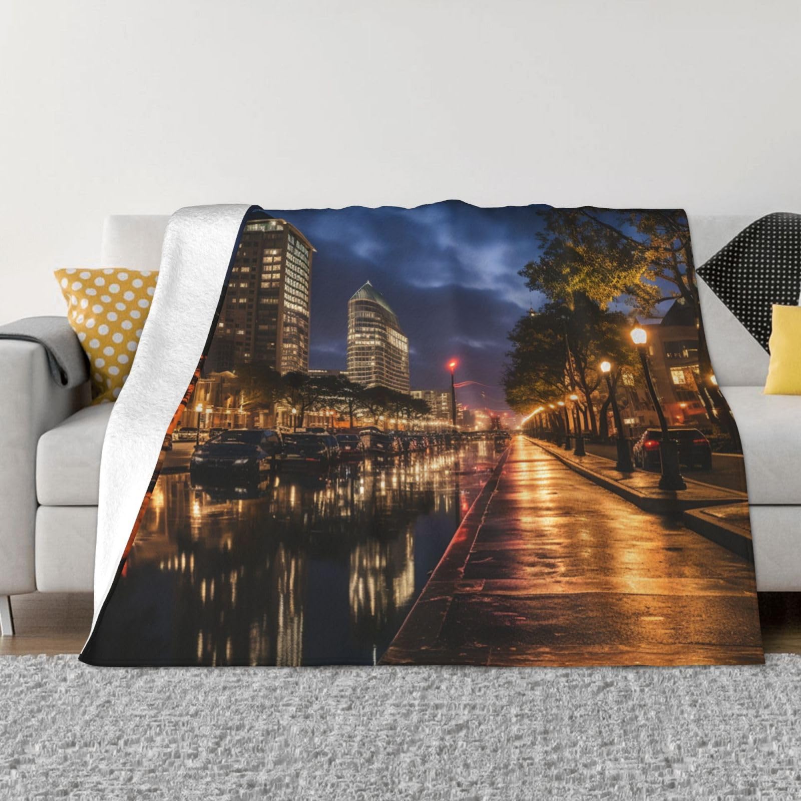 Couverture en micro polaire légère chaude et confortable pour lit grand format 203x152 cm