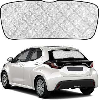 Sun Shade Rear Window Compatible with Toyota Yaris 2020-2026, Car Sun Shade Rear Windshield Indoor Folding Parasol UV Protection Reflective Sun Protection Film
