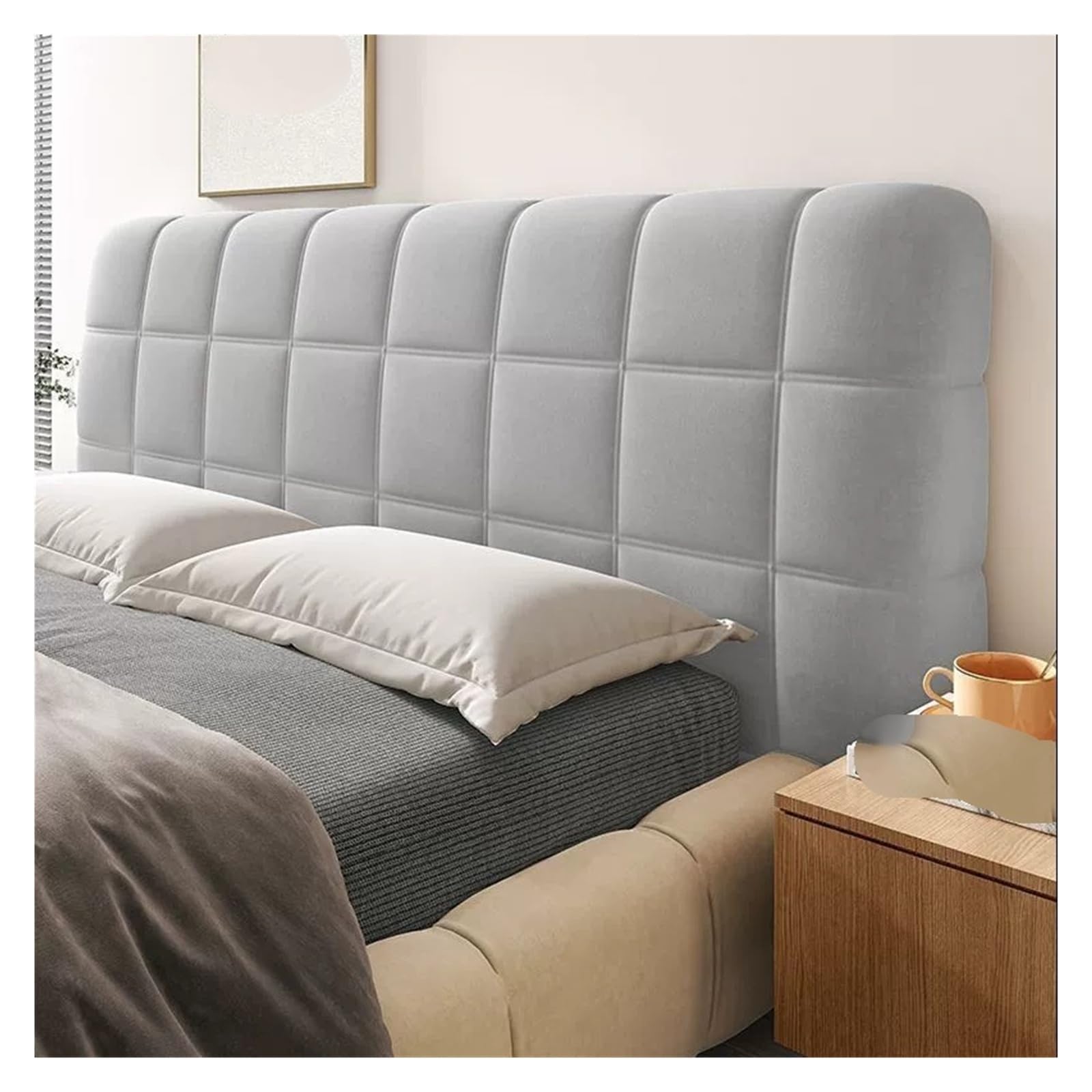 ECPGPMDLDT Stretch Bed Headboard Bed Head Cover Slipcover Backrest Cover Headboards Beds Cover Protective Universal Dustproof(F,160CM)
