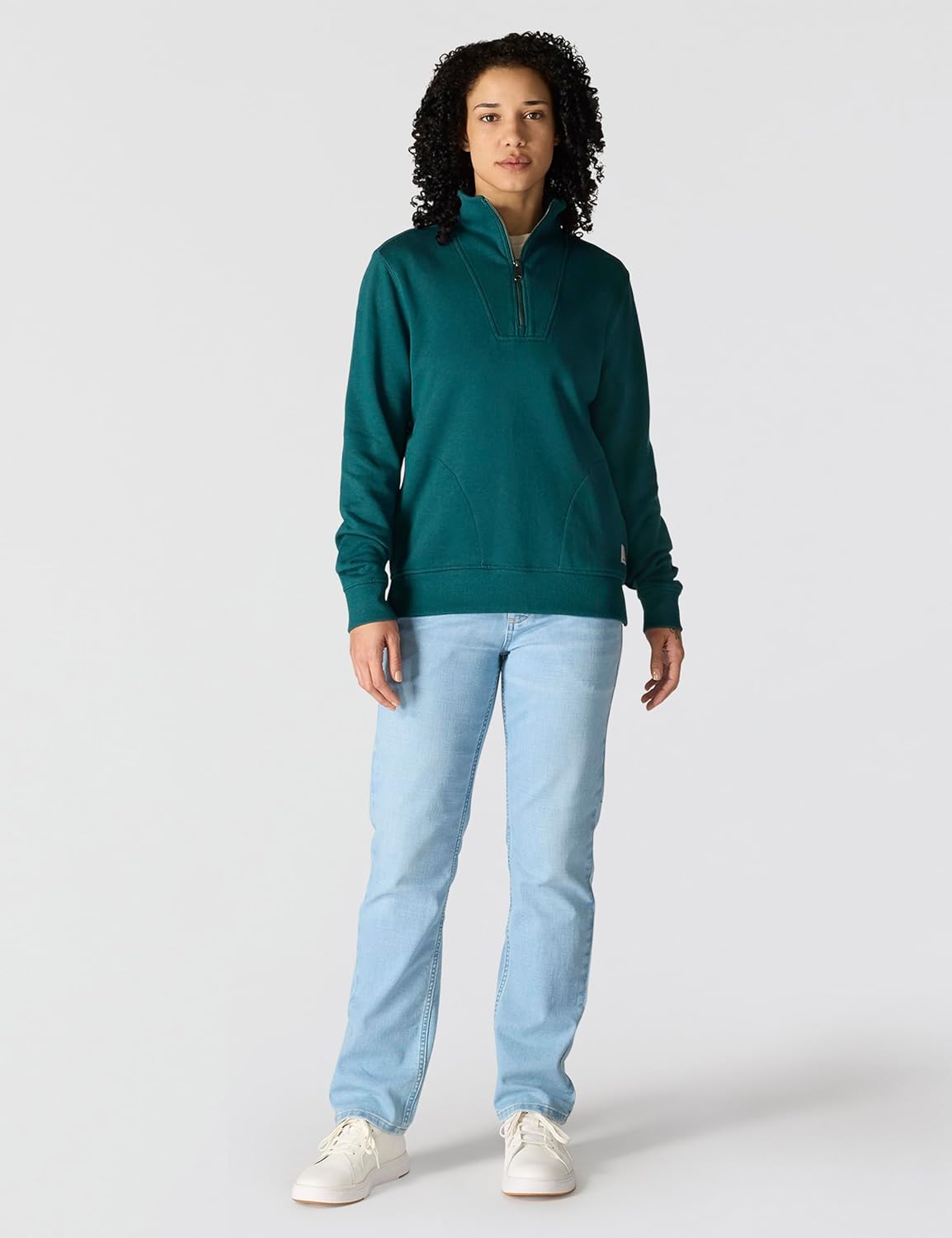 Carhartt Women's TENCEL Fiber Series Relaxed Fit Half-Zip Sweatshirt - Image 4