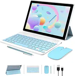 NOVOJOY NVCP20 - Tablet Android 13 de 10 Polegadas, 64GB + 8GB RAM, 1TB Expansível, 2MP + 8MP Câmeras, 5G, Wi-Fi 6, Bluetooth, 6000mAh, Azul