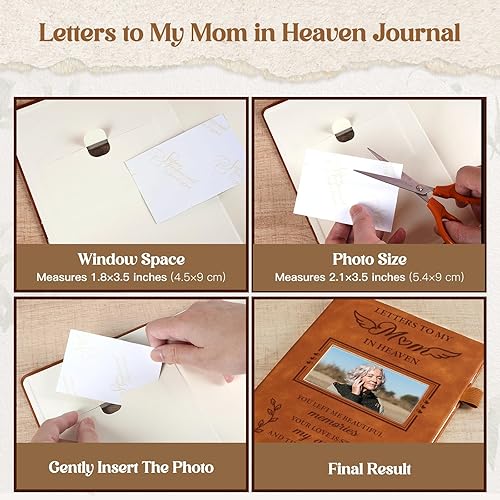 Miniatura 5 de Vetbuosa Regalos conmemorativos para la pérdida de mamá, diario de duelo con inserto de fotos, cartas a mi mamá en el cielo, regalos de condolencias