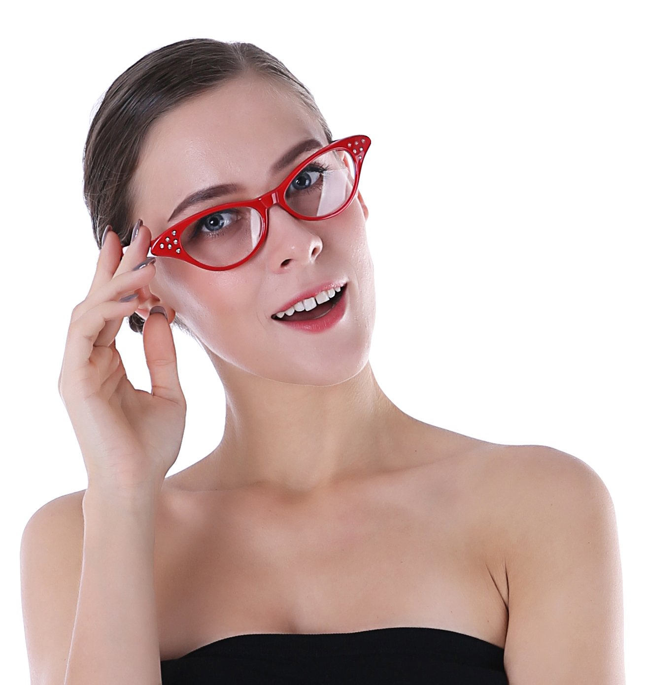 Snapklik.com : 50s Accessories Women Red Hair Glasses Rockabilly 1950s ...