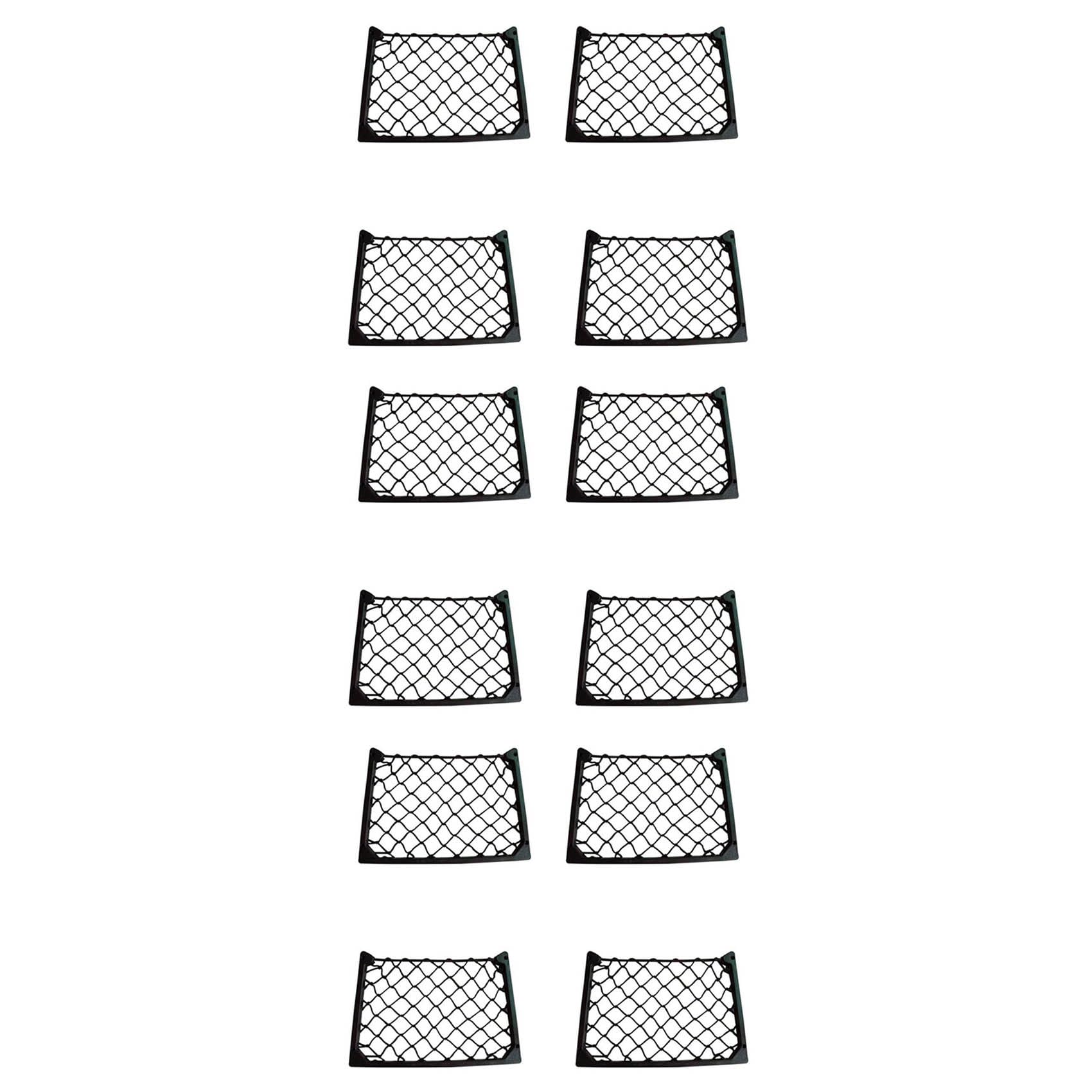 12 Pièces Grand Porte-Revues de Rangement en Filet Élastique Porte-Revues Voiture/Caravane/Camping-Car/Bateau Accessoires de Camping Accessoires de Caravane