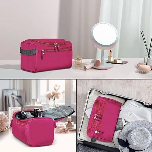 Miniatura 22 de Neceser colgante para mujeres y hombres, maquillaje de viaje, gran capacidad, kit de Dopp portátil, organizador de almacenamiento con gancho
