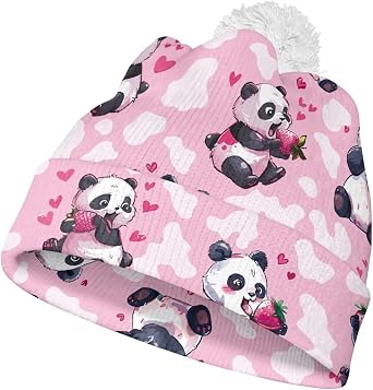 Kids Beanie Hat Boy Girl Winter Woolen Hat Kids Beanies with Ball at Top Stretchy Fall Warm Cap Layers