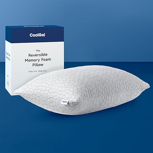 Cool Gel Almohada refrescante para personas que duermen con calor, almohadas de espuma viscoelástica trituradas de tamaño estándar para dormir,
