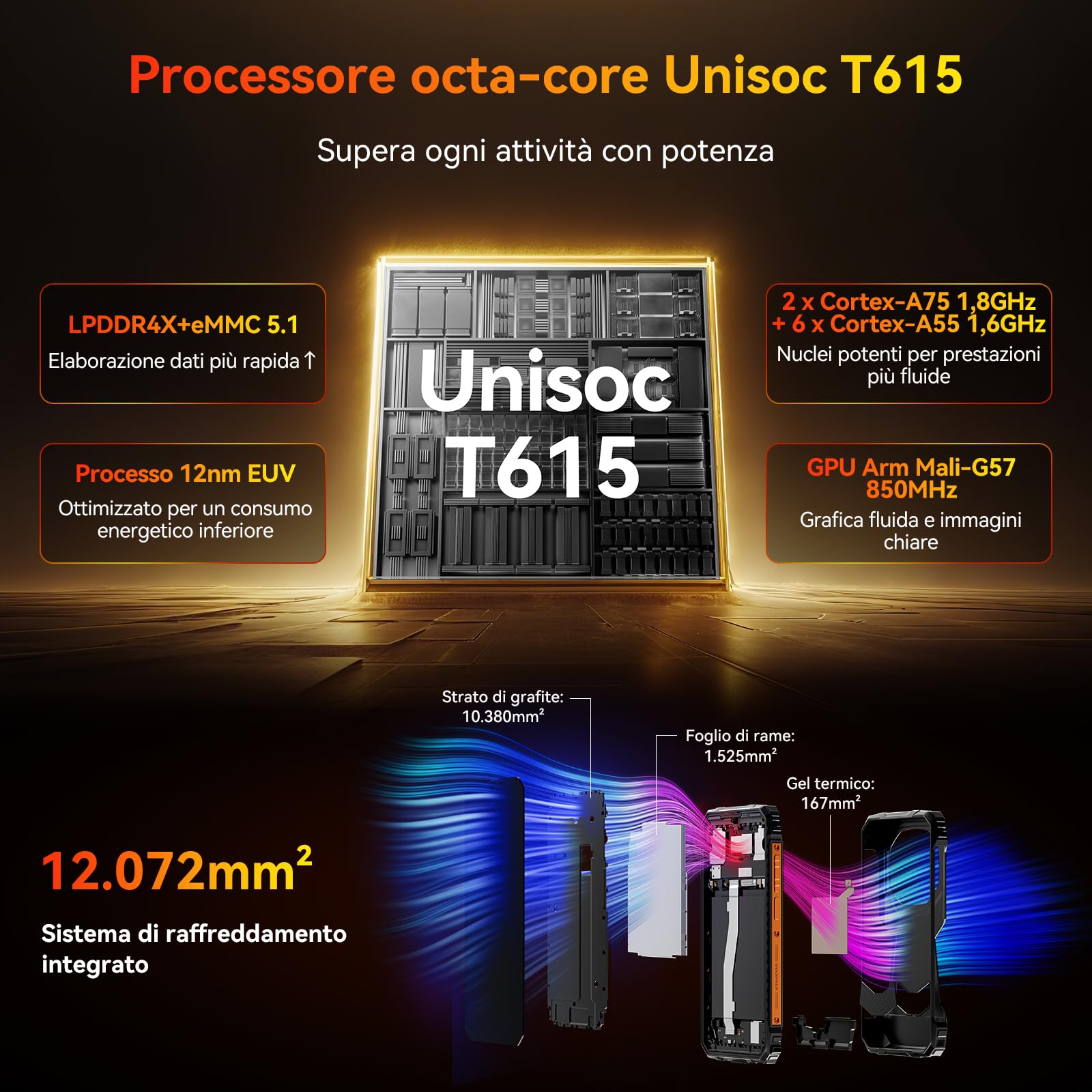 Blackview Rugged Smartphone, Telefono Indistruttibile Android 16, Batteria 10000mAh Smartphone Rugged 12(4+8) GB+128GB/2TB TF, 6.56''HD, 90Hz, Doke AI, IP68/NFC/OTG/Face ID/3 Anni Garanzia