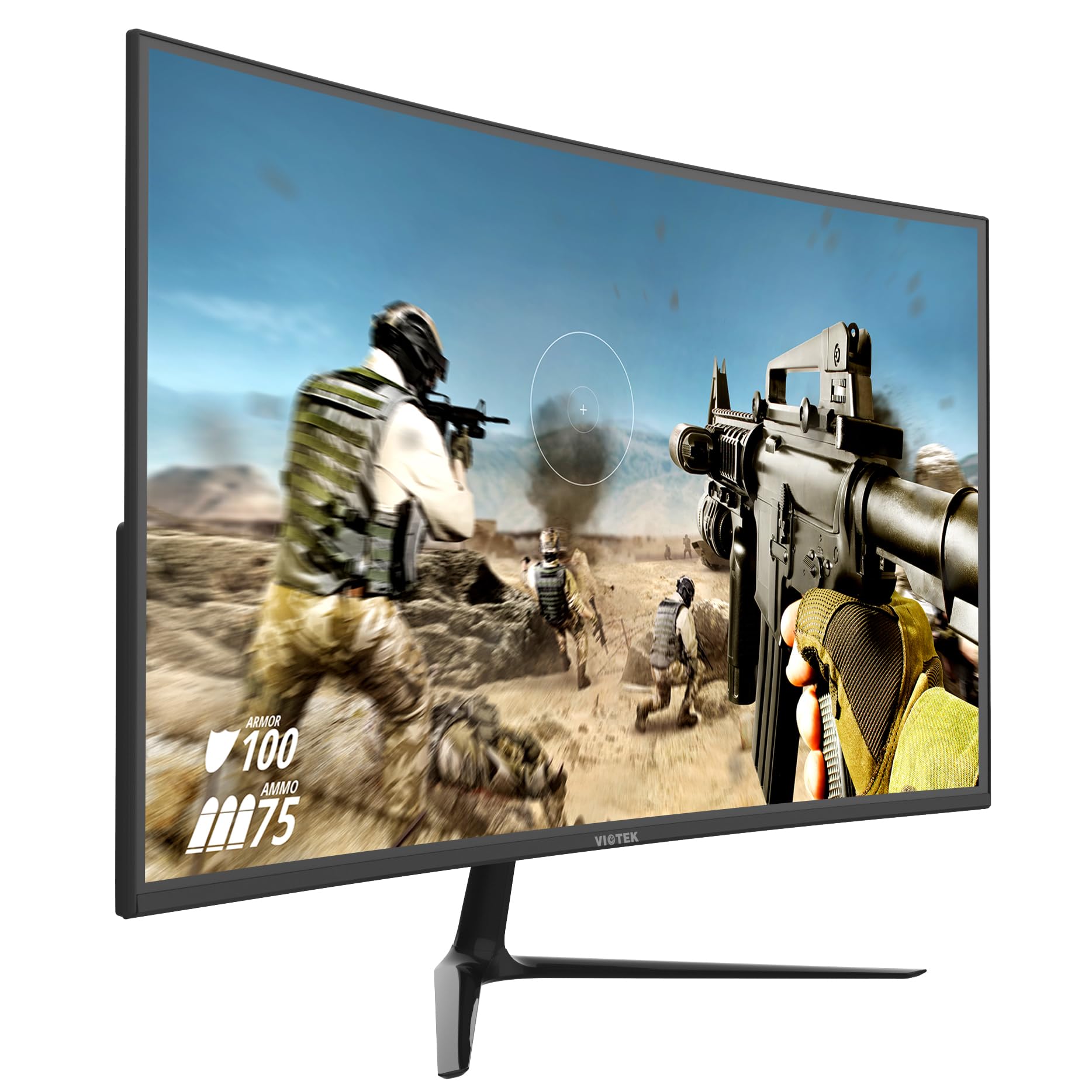 Viotek GNV27CB 165hz 27-Inch Curved Gaming Monitor | 1920x1080p w/ 3,000:1 Contrast | FreeSync | 1x DP, 1x HDMI, Speakers | VESA | 3 Years Zero Dead Pixels