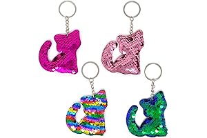 Honbay Wild Cat Sequins Keychain