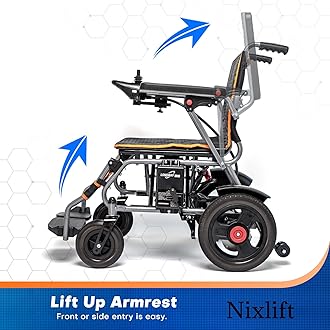 Electric Wheelchair for Seniors & Adults, Lightweight & Foldable, Dual Motor All-Terrain Power Wheelchair, One-Click Mute Function, Airline Approved, Portable Mobility Solution