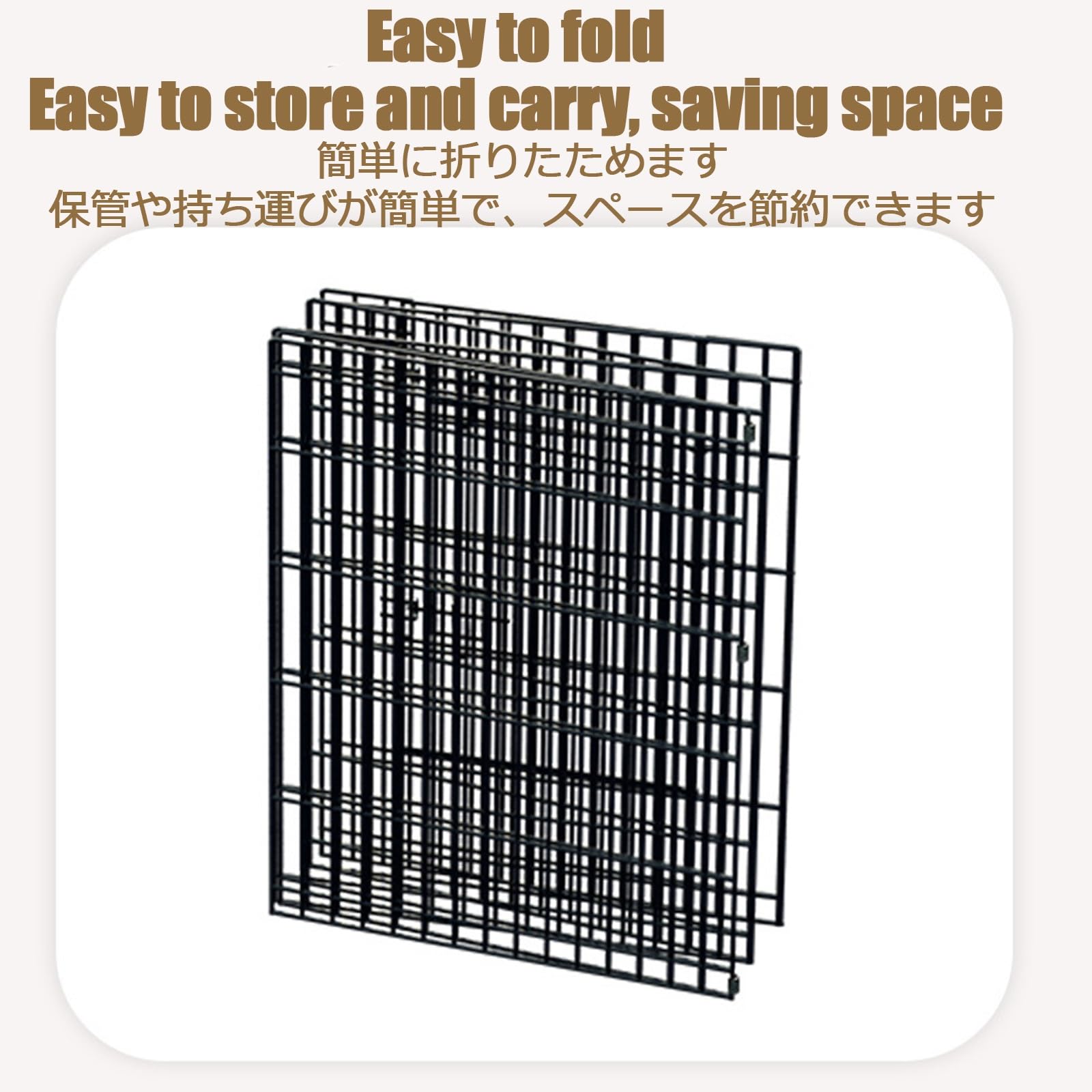 Recinto Recinzione Per Cani Recinto Per Cuccioli Recinto Per Cani Pieghevole Recinto Per Animali In Metallo Recinzione Per Cuccioli Con Porta Recinto Per Cani In Metallo(6-piece pack,60*60cm)