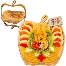 Dried Fruit Gift Basket with Wooden Tray &ndash; Healthy Gourmet Snack Box Variety &ndash; Holiday Food Tray for Corporate, Sympathy, Birthday &amp; Thank You Gifts (Vegan, Kosher, Gluten‑Free)- Bonnie and Pop