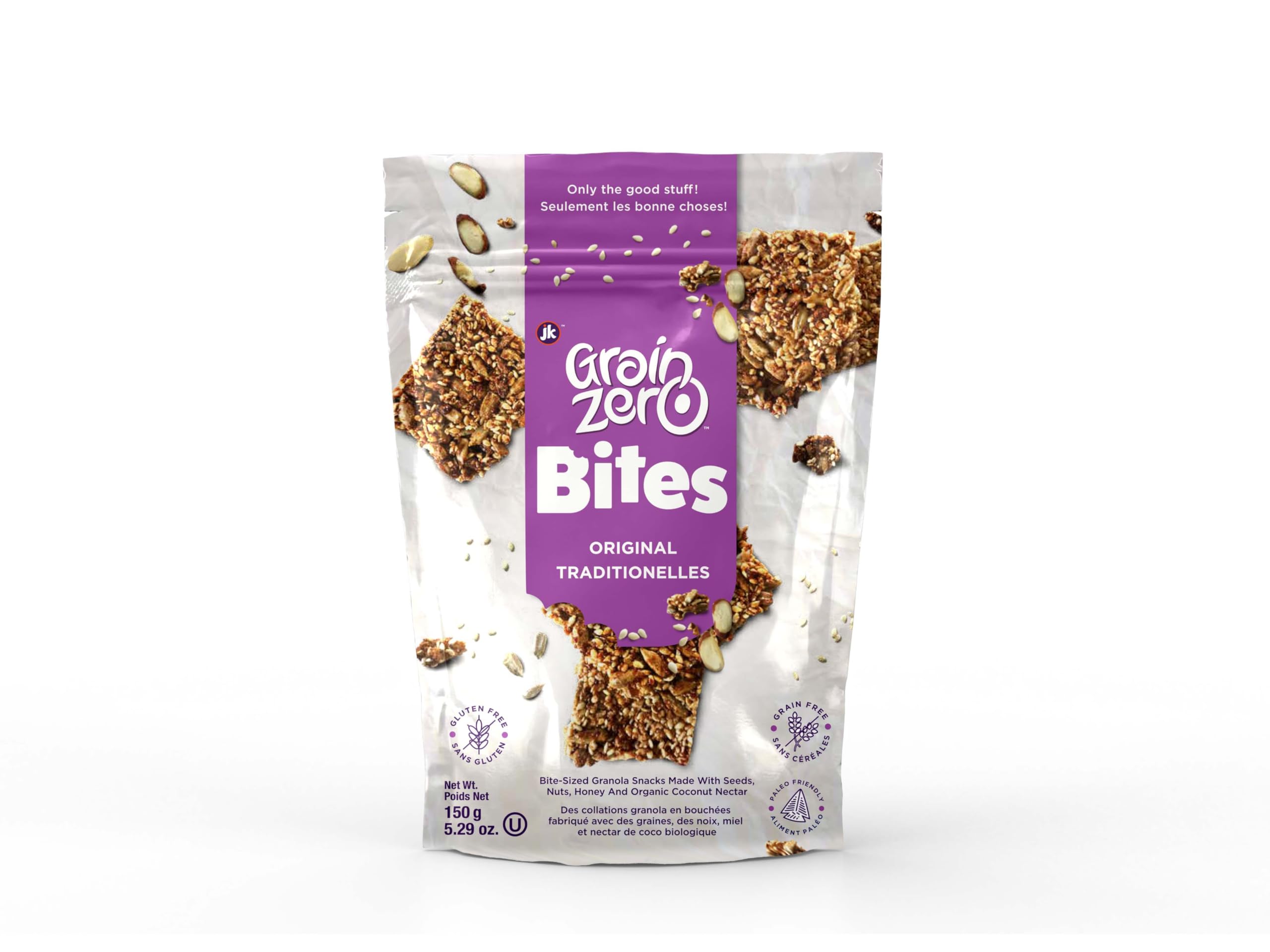 Grain Zero Bites, Gluten Free and Grain Free Snacks, Original, 5.29 Ounce (Pack of 1)