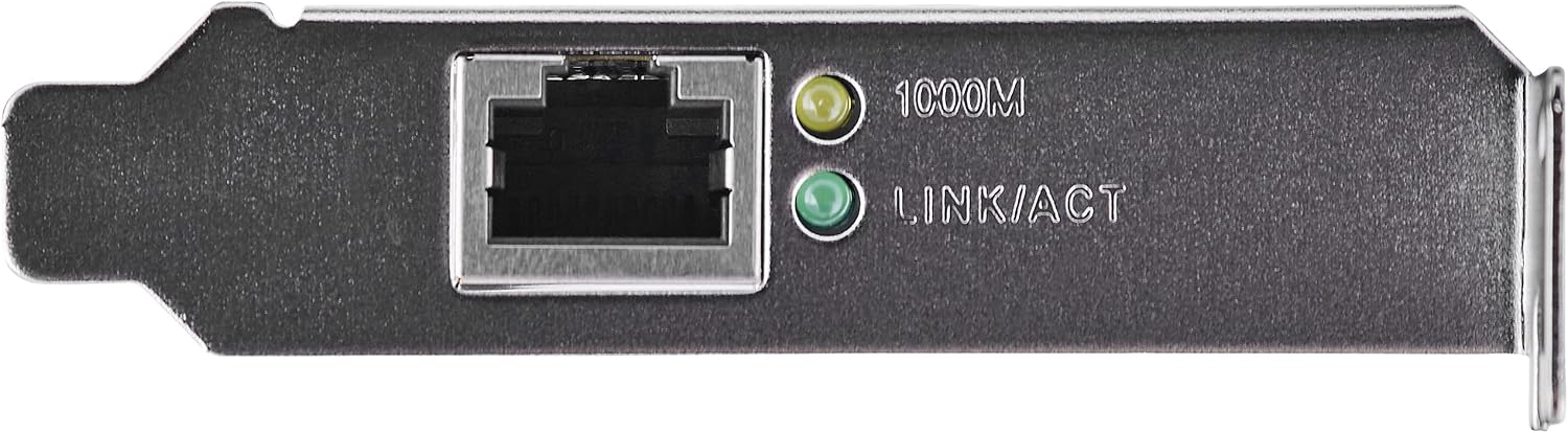 StarTech.com 1 Port PCIe Network Card - Low Profile - RJ45 Port - Realtek RTL8111H Chipset - Ethernet Network Card - NIC Server Adapter Network Card (ST1000SPEX2L)