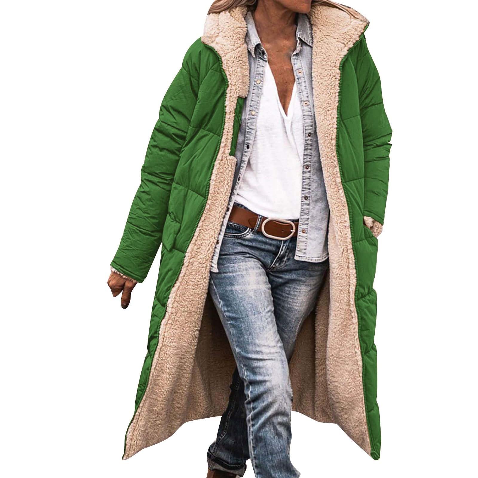 Chaqueta de plumón para mujer, de invierno, larga, acolchada, ligera, con capucha, abrigo de plumón, impermeable, chaqueta de entretiempo, abrigo de forro polar cálido y forro polar, chaqueta