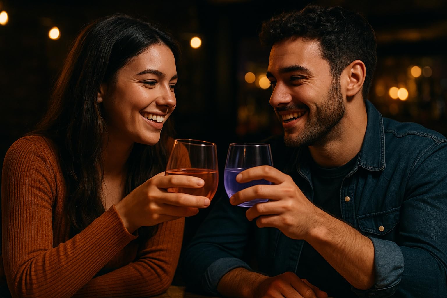 Juego de 8 copas de vino de acrílico sin tallo, multicolor