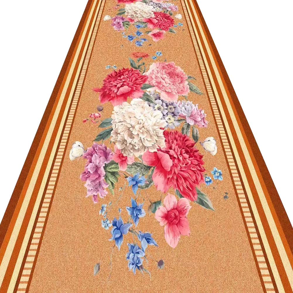 Alfombras de pasillo largo ZRUYI con impresión y teñido floral de alta calidad en color B 1