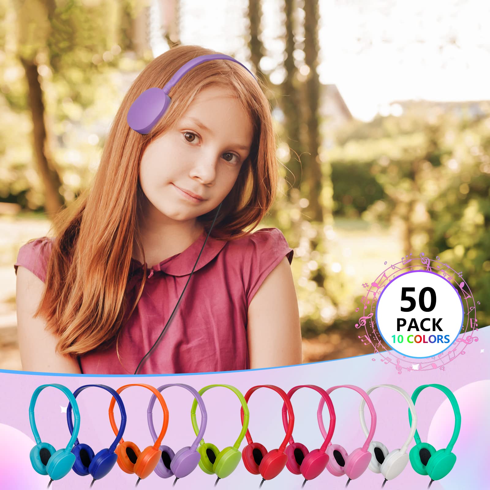 Classroom Kids Headphones Bulk 50 Pack - Dettaglio