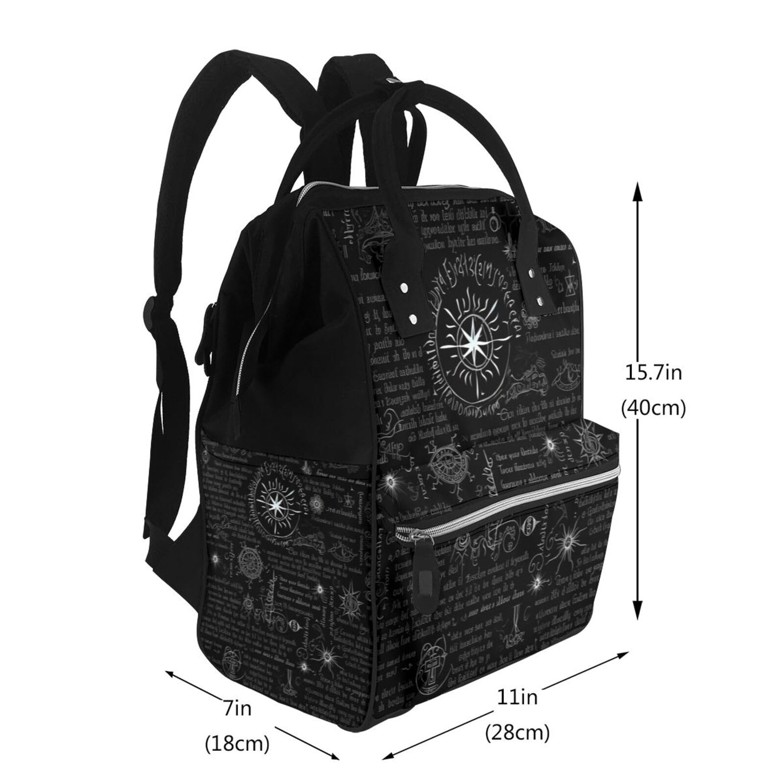Inspiration Sac à langer multifonction pour ordinateur portable Sac à dos de voyage Grand sac à langer Noir, noir, One Size, Sacs à dos de voyage