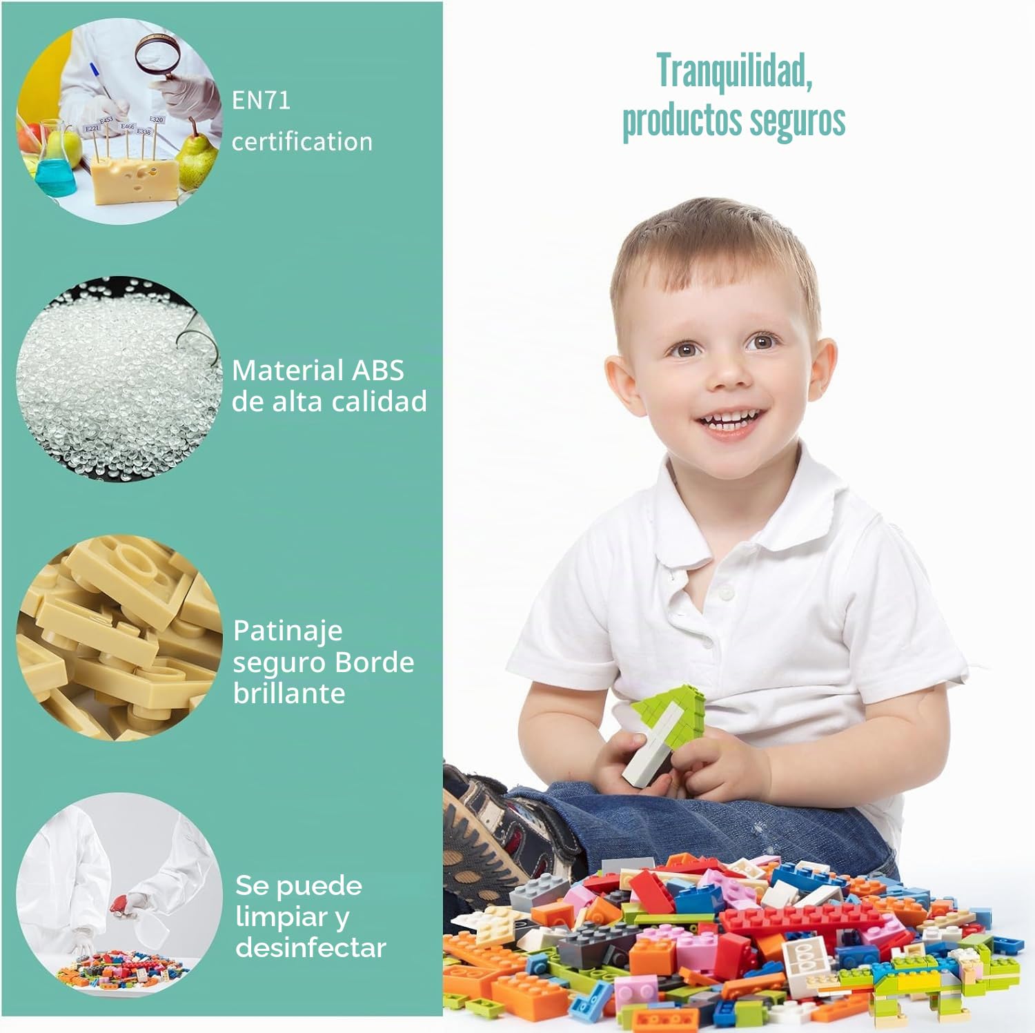 WYSWYG Juego de Bloques de construcción - Recambio de 1500 Bloques básicos, compatibles, para niños y niñas a Partir de 6 años.