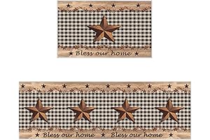 Country Rugs for Living Room: Farmhouse Plaid Floor Mats
