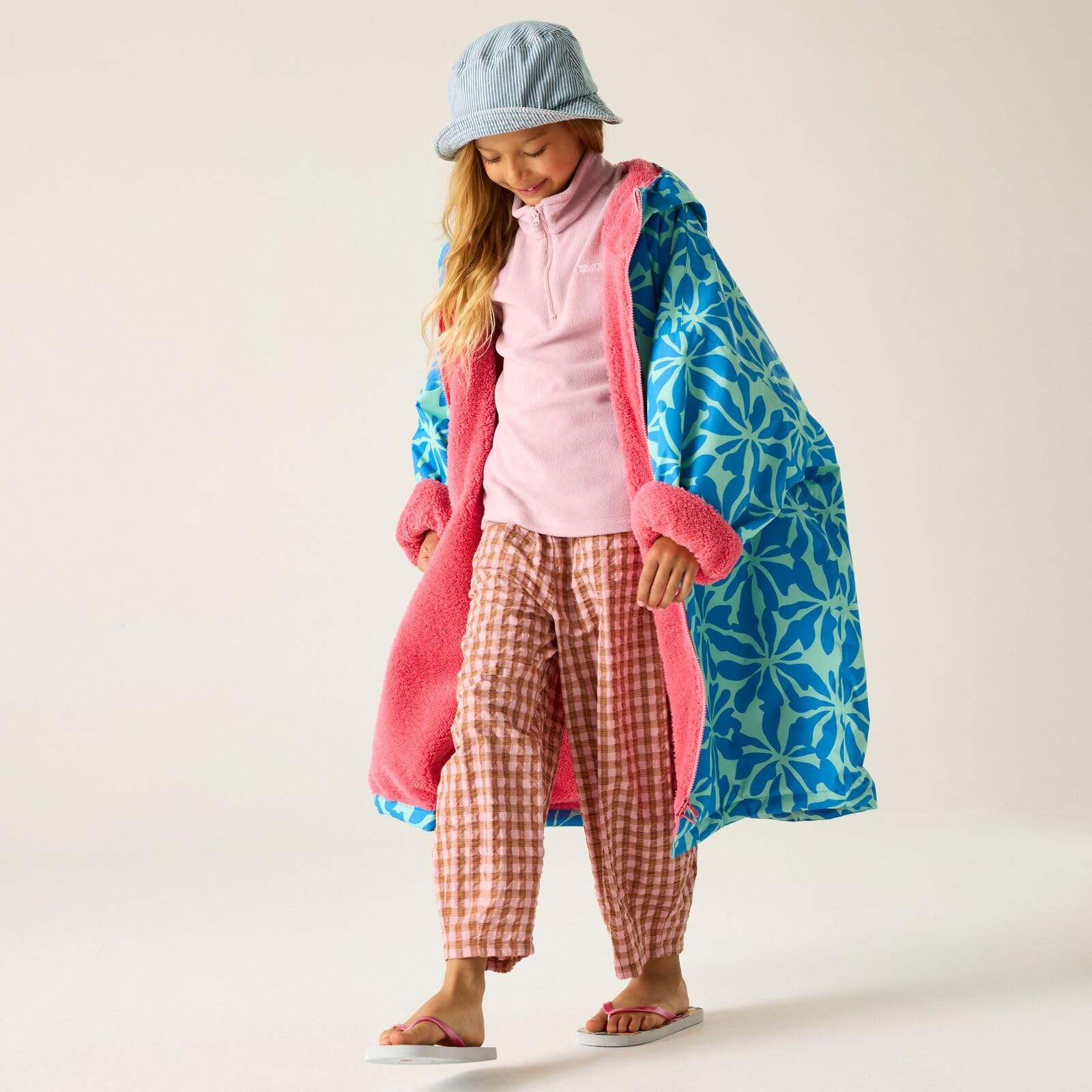 Regatta Unisex-Kinder-Wickelmantel, wasserdicht, übergroß, mit Fleece gefüttert, winddicht