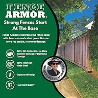 Vista 2 de Fence Armor Protector de Poste de Acero Galvanizado Serie Pro Protección Contra Cortadoras de Hilo y Daños de Equipos de Mantenimiento del Césped
