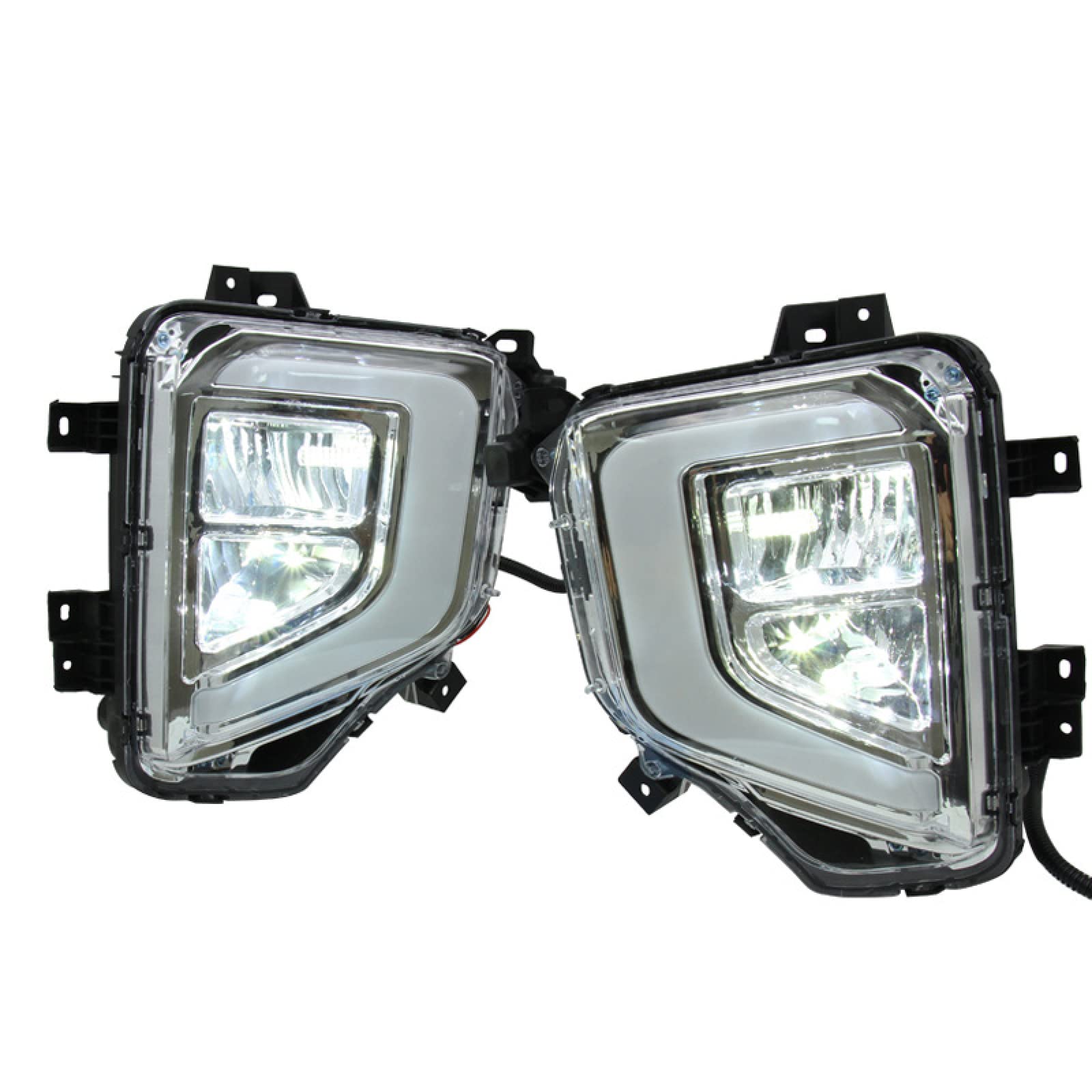 Luz de Coche, Faro antiniebla, luz de circulación Diurna Delantera, luz de conducción, Conjunto de lámpara antiniebla, para Mitsubishi L200 / Triton 2019-2021