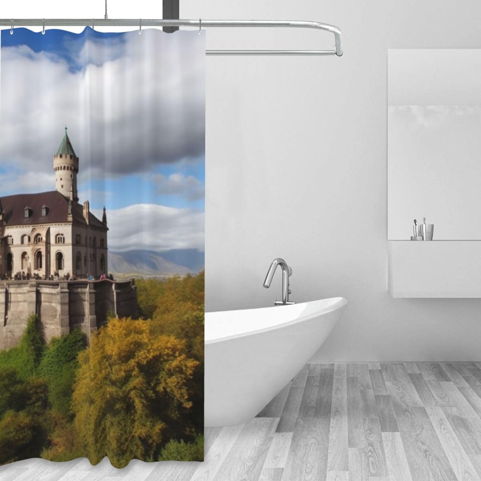 Shower Curtain Waterproof Fabric Shower Curtain Set Shower Curtain for Bathroom with 12 Hooks Historical monuments of Armenia Bathroom Curtain Bathroom Decor Shower Liner for Bathtub Bath 60x72In