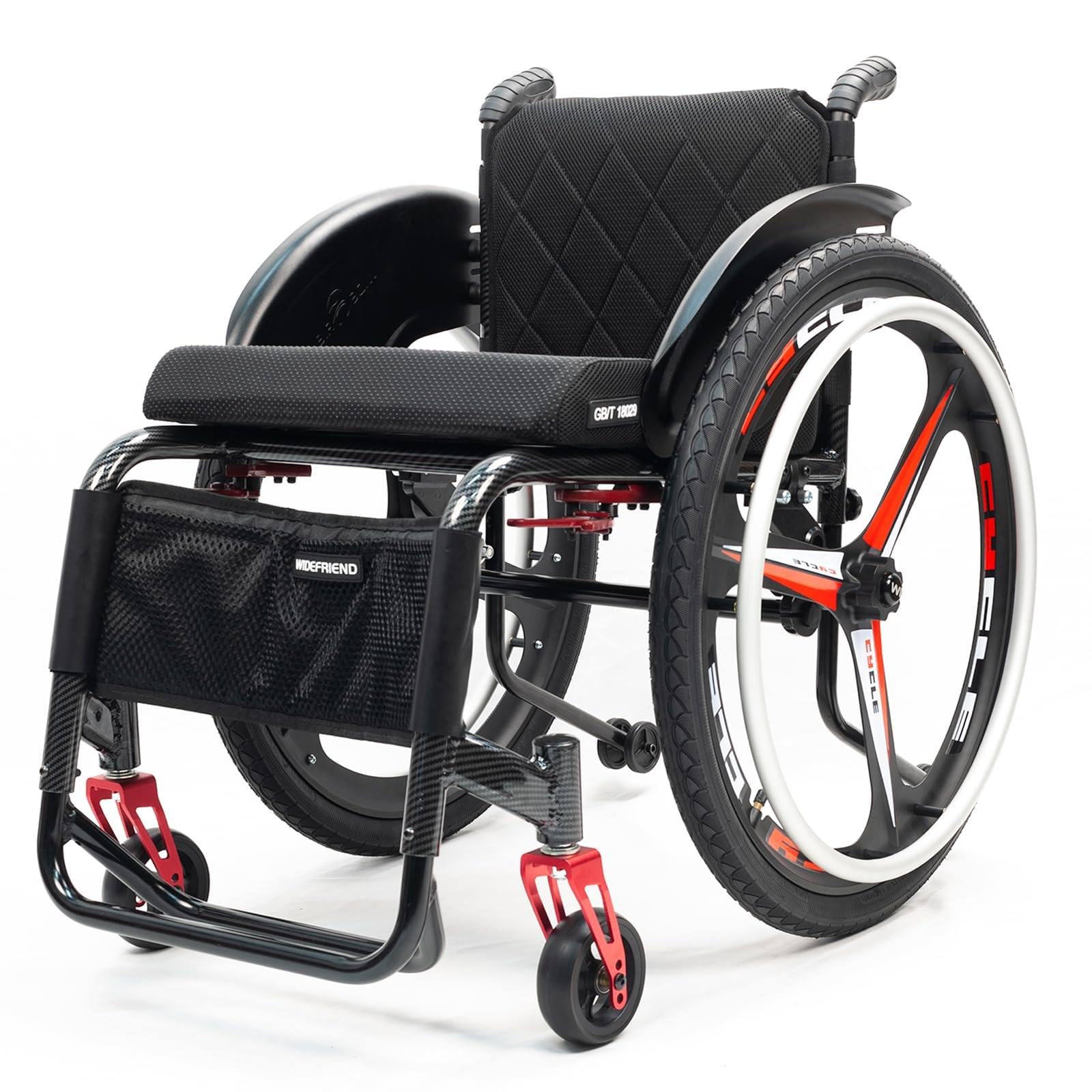 Silla de Ruedas Deportiva Plegable y Ligera seat38cm | Ultraligera para todo terreno, soporta hasta 100 kg (220 lb), asiento ajustable para baloncesto y carreras, 86 x 76 x 52 cm