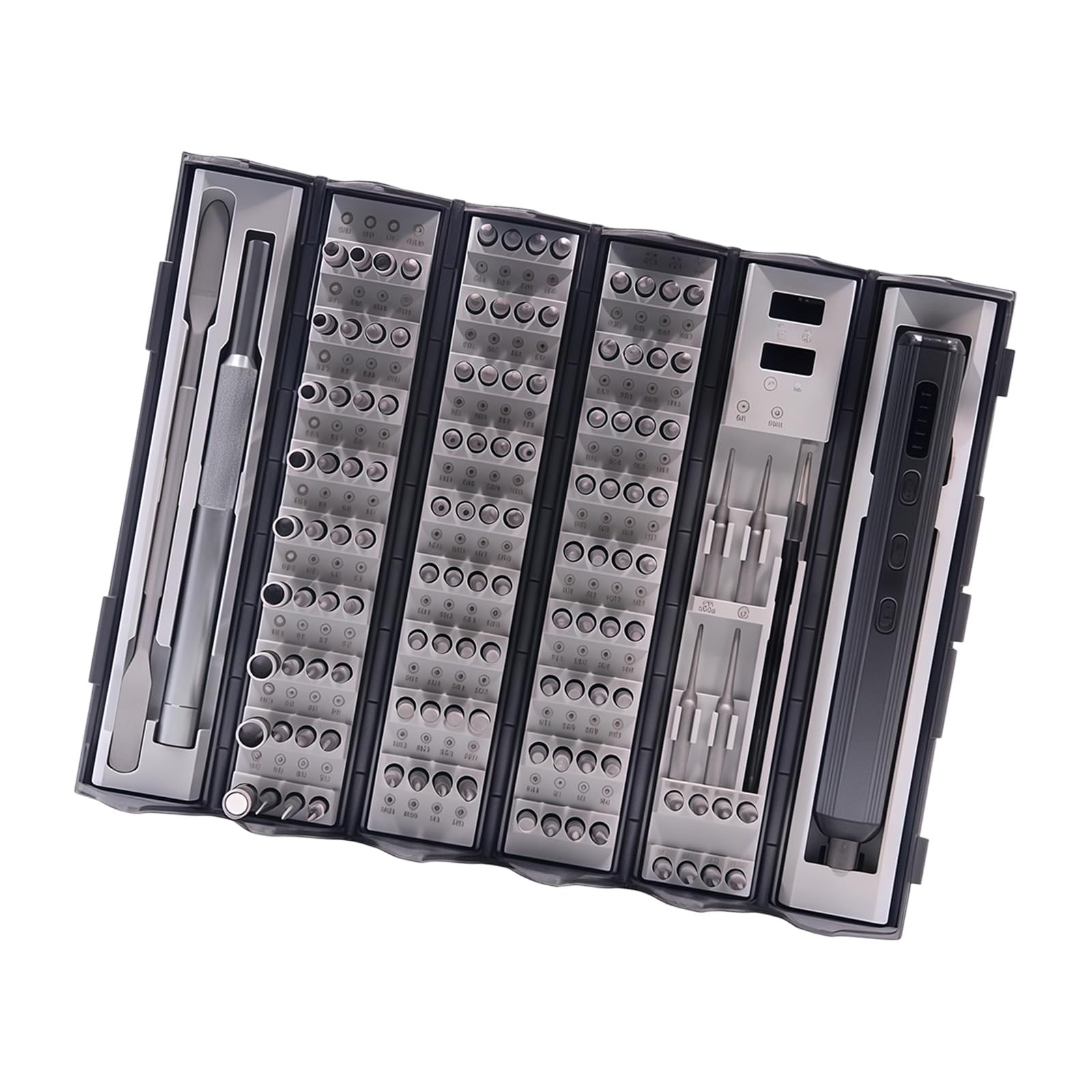 138 in 1 Rechargeable Electric Screwdriver Set with Tray for Easy Bit Organization for Technicians