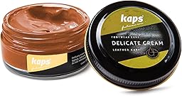 Kaps Crème Délicate – Crème De Cirage Cuir Naturel Et Synthé – Soin Chaussures Professionnel – Soin Intensif Du Cuir Et Nourrissant– Pot Verre 50ml – Plusieurs Couleurs